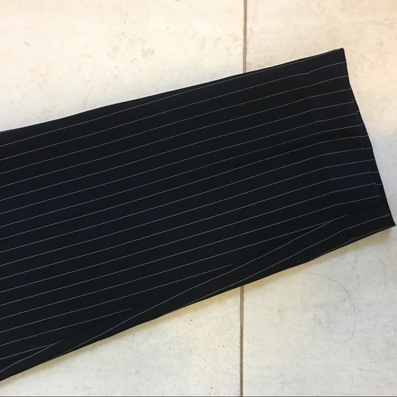 Topshop Tapered Pinstripe Trousers - Picture 2 of 3